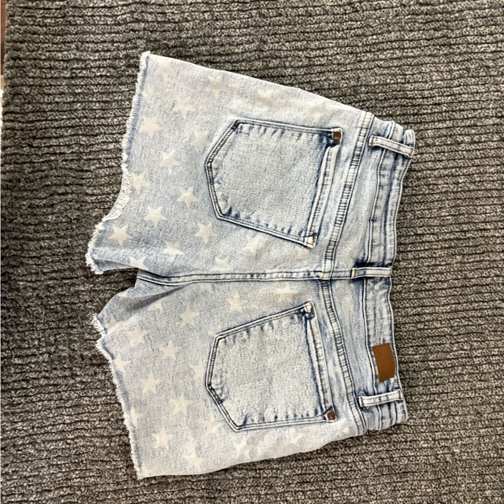 Judy Blue Light Blue Star Denim Shorts